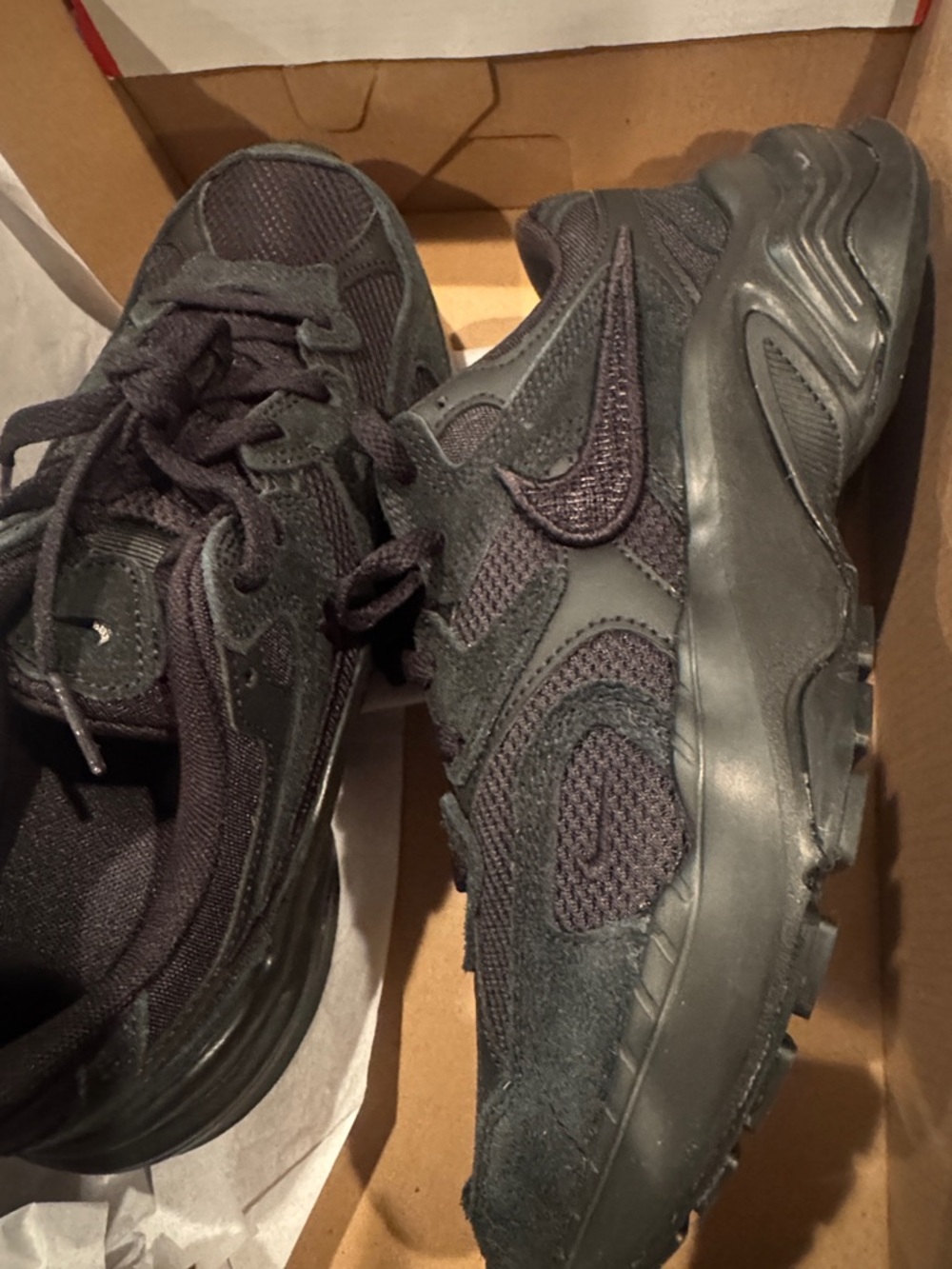 Nike Women's All-Black Mesh & Suede Sneakers
